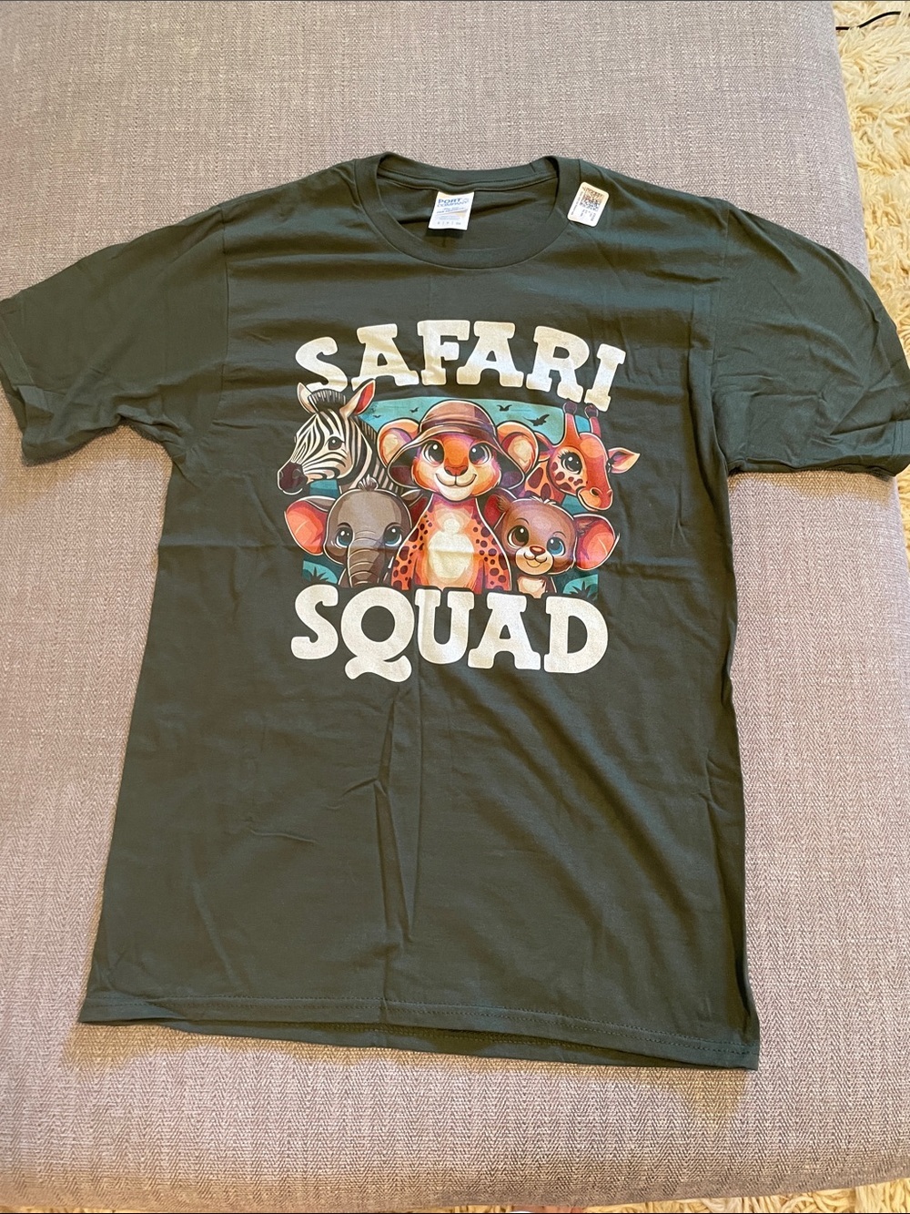 NWOT! Port and Company Safari Squad Graphic Tee - Dark Green Size S